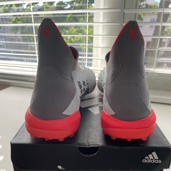 Adidas Predator Freak + Turf Shoes - White/MetallicIron/SolarRed - 10.5 - Picture 3 of 6